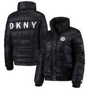 Add Pittsburgh Steelers DKNY Sport Women's Julia Full-Button Puffer Jacket – Black To Your NFL Collection