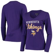 Add Minnesota Vikings G-III 4Her by Carl Banks Women's Post Season Long Sleeve V-Neck T-Shirt - Purple To Your NFL Collection