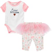 Add Chicago Bears Girls Newborn & Infant Lil Princess Bodysuit & Tutu Leggings Set - White/Pink To Your NFL Collection