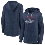 Add Houston Texans NFL Pro Line by Fanatics Branded Women's Faded Script Raglan Pullover Hoodie - Heathered Navy To Your NFL Collection