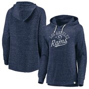 Add Los Angeles Rams NFL Pro Line by Fanatics Branded Women's Faded Script Raglan Pullover Hoodie - Heathered Navy To Your NFL Collection