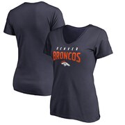 Add Denver Broncos NFL Pro Line by Fanatics Branded Women's Engage Arch V-Neck T-Shirt - Navy To Your NFL Collection