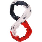 Add New England Patriots Women's Mini Print Color Block Infinity Scarf To Your NFL Collection