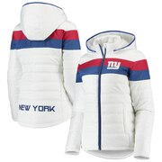 Add New York Giants G-III 4Her by Carl Banks Women's Tie-Breaker Full-Zip Hoodie Jacket - White To Your NFL Collection