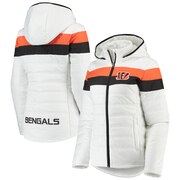 Add Cincinnati Bengals G-III 4Her by Carl Banks Women's Tie-Breaker Full-Zip Hoodie Jacket - White To Your NFL Collection