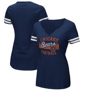 Add Chicago Bears Majestic Women's Showtime Tailgate Party Notch Neck T-Shirt - Navy/White To Your NFL Collection