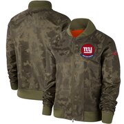 Add New York Giants Nike Women's 2019 Salute to Service Full-Zip Bomber Jacket - Olive To Your NFL Collection