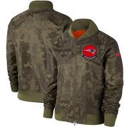 Add New England Patriots Nike Women's 2019 Salute to Service Full-Zip Bomber Jacket - Olive To Your NFL Collection