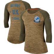 Add Detroit Lions Nike Women's 2019 Salute to Service Legend Scoopneck Raglan 3/4 Sleeve T-Shirt - Khaki To Your NFL Collection
