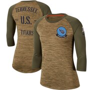 Add Tennessee Titans Nike Women's 2019 Salute to Service Legend Scoopneck Raglan 3/4 Sleeve T-Shirt - Khaki To Your NFL Collection