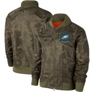 Add Philadelphia Eagles Nike Women's 2019 Salute to Service Full-Zip Bomber Jacket - Olive To Your NFL Collection