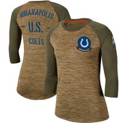 Add Indianapolis Colts Nike Women's 2019 Salute to Service Legend Scoopneck Raglan 3/4 Sleeve T-Shirt - Khaki To Your NFL Collection