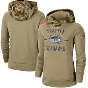 Add Seattle Seahawks Nike Women's 2019 Salute to Service Therma Pullover Hoodie - Khaki To Your NFL Collection