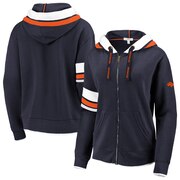 Add Denver Broncos WEAR By Erin Andrews Women's Full-Zip Trim Hoodie - Navy To Your NFL Collection