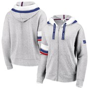 Add New York Giants WEAR By Erin Andrews Women's Full-Zip Trim Hoodie - Gray To Your NFL Collection