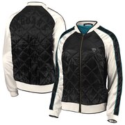 Order Jacksonville Jaguars WEAR By Erin Andrews Women's Quilted Full-Zip Bomber Jacket - Black at low prices.