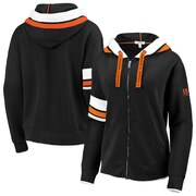 Add Cincinnati Bengals WEAR By Erin Andrews Women's Full-Zip Trim Hoodie - Black To Your NFL Collection