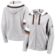 Add Cleveland Browns WEAR By Erin Andrews Women's Full-Zip Trim Hoodie - Gray To Your NFL Collection