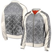 Add Cleveland Browns WEAR By Erin Andrews Women's Quilted Full-Zip Bomber Jacket - Gray To Your NFL Collection