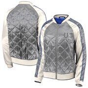 Add Indianapolis Colts WEAR By Erin Andrews Women's Quilted Full-Zip Bomber Jacket - Gray To Your NFL Collection