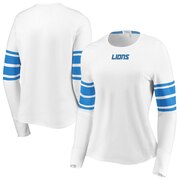 Add Detroit Lions WEAR By Erin Andrews Women's Snap Cuff Long Sleeve T-Shirt - White To Your NFL Collection