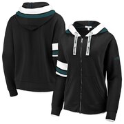 Add Philadelphia Eagles WEAR By Erin Andrews Women's Full-Zip Trim Hoodie - Black To Your NFL Collection