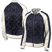 Add Los Angeles Rams WEAR By Erin Andrews Women's Quilted Full-Zip Bomber Jacket - Navy To Your NFL Collection