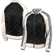 Add Oakland Raiders WEAR By Erin Andrews Women's Quilted Full-Zip Bomber Jacket - Black To Your NFL Collection