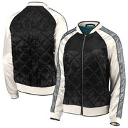 Add Philadelphia Eagles WEAR By Erin Andrews Women's Quilted Full-Zip Bomber Jacket - Black To Your NFL Collection