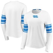 Add Carolina Panthers WEAR By Erin Andrews Women's Snap Cuff Long Sleeve T-Shirt - White To Your NFL Collection