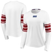 Add New York Giants WEAR By Erin Andrews Women's Snap Cuff Long Sleeve T-Shirt - White To Your NFL Collection