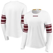 Add Washington Redskins WEAR By Erin Andrews Women's Snap Cuff Long Sleeve T-Shirt - White To Your NFL Collection