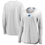 Add Carolina Panthers WEAR By Erin Andrews Women's Thumbhole Long Sleeve T-Shirt - Heather Gray To Your NFL Collection