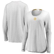 Add Pittsburgh Steelers WEAR By Erin Andrews Women's Thumbhole Long Sleeve T-Shirt - Heather Gray To Your NFL Collection