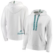 Add Miami Dolphins WEAR By Erin Andrews Women's Pullover Hoodie - White To Your NFL Collection