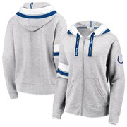 Add Indianapolis Colts WEAR By Erin Andrews Women's Full-Zip Trim Hoodie - Gray To Your NFL Collection