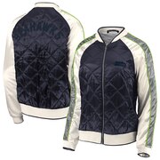 Order Seattle Seahawks WEAR By Erin Andrews Women's Quilted Full-Zip Bomber Jacket - Navy at low prices.