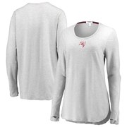 Add Tampa Bay Buccaneers WEAR By Erin Andrews Women's Thumbhole Long Sleeve T-Shirt - Heather Gray To Your NFL Collection