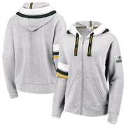 Add Green Bay Packers WEAR By Erin Andrews Women's Full-Zip Trim Hoodie - Gray To Your NFL Collection