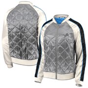 Add Detroit Lions WEAR By Erin Andrews Women's Quilted Full-Zip Bomber Jacket - Gray To Your NFL Collection