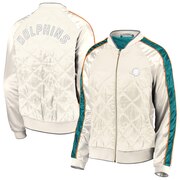 Add Miami Dolphins WEAR By Erin Andrews Women's Quilted Full-Zip Bomber Jacket - Gray To Your NFL Collection