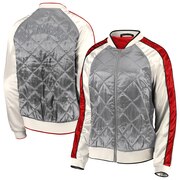 Add Tampa Bay Buccaneers WEAR By Erin Andrews Women's Quilted Full-Zip Bomber Jacket - Gray To Your NFL Collection