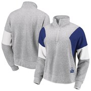 Add Indianapolis Colts WEAR By Erin Andrews Women's Colorblock Half-Zip Pullover Hoodie - Gray To Your NFL Collection