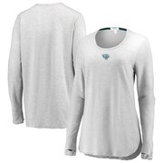 Add Jacksonville Jaguars WEAR By Erin Andrews Women's Thumbhole Long Sleeve T-Shirt - Heather Gray To Your NFL Collection