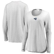 Add Los Angeles Rams WEAR By Erin Andrews Women's Thumbhole Long Sleeve T-Shirt - Heather Gray To Your NFL Collection