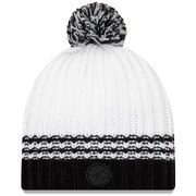 Add Pittsburgh Steelers New Era Women's Tonal Stripe Knit Hat with Pom – White/Black To Your NFL Collection