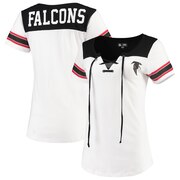 Add Atlanta Falcons New Era Women's Athletic Historic Lace-Up T-Shirt - White To Your NFL Collection