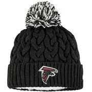 Add Atlanta Falcons New Era Girls Youth Cozy Cable Cuffed Knit Hat with Pom – Black To Your NFL Collection