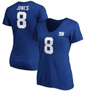 Add Daniel Jones New York Giants NFL Pro Line by Fanatics Branded Women's Authentic Stack Name & Number V-Neck T-Shirt - Royal To Your NFL Collection
