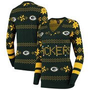 Add Green Bay Packers Women's Light-Up V-Neck Ugly Sweater - Green To Your NFL Collection